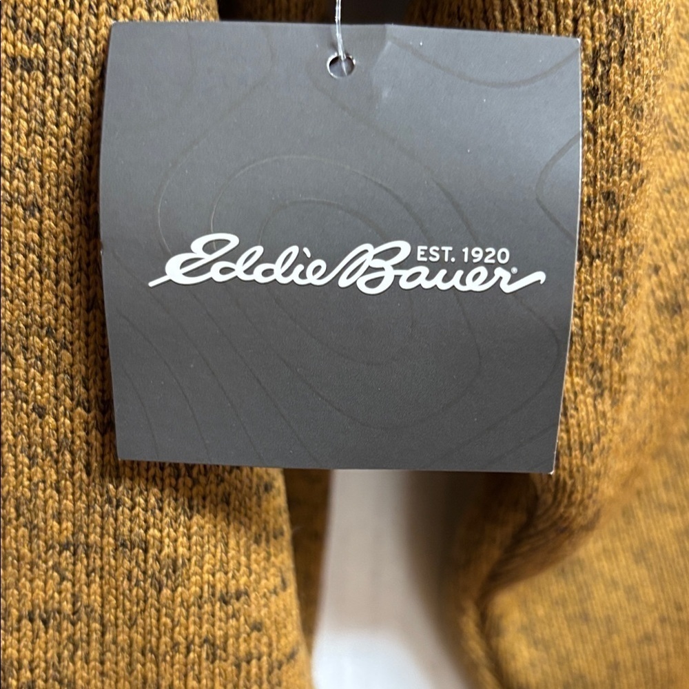 Eddie Bauer Women’s Mustard Tan Full Zip Jacket W/Plaid Accents. Size Tall 2XL - Picture 9 of 13